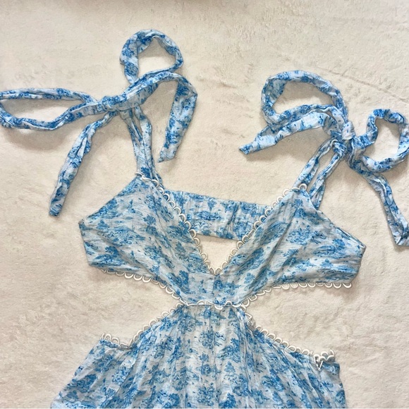 Tularosa Light Blue Floral Mini Dress - Picture 7 of 10